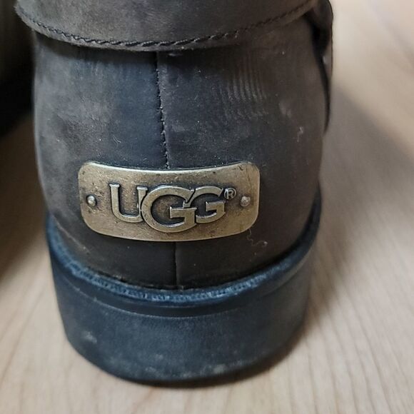 UGG BROWN GRANDLE WATERPROOF LEATHER BOOTS, SIZE 7 S/N 1003579 - Picture 7 of 16